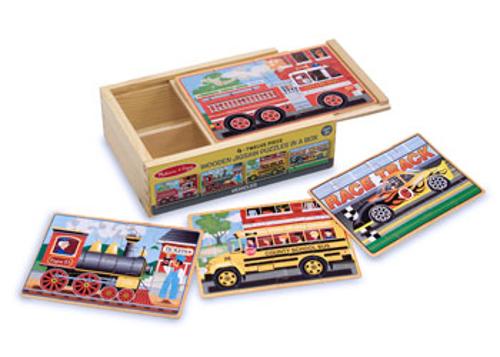Melissa & Doug - Vehicles Puzzles in a Box (Smartfox)
