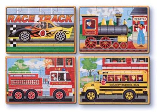 Melissa & Doug - Vehicles Puzzles in a Box (Smartfox)