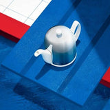 Degrenne Salam Classique White Teapot 4 Cups Mirror Cloche