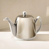 Degrenne Salam Classique White Teapot 8 Cups Mirror Cloche