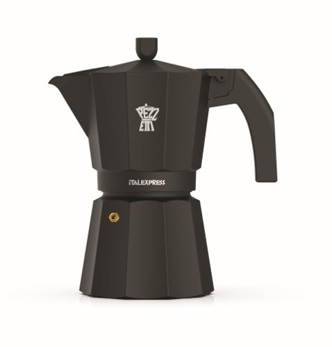 Pezzetti Italexpress 6 Cup Aluminium Coffee Maker Coal Black