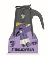 Pezzetti Steelexpress 6 Cup Stainless Steel Coffee Maker Shooting Ash