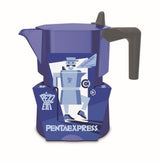 Pezzetti Pentaexpress 3 Cup Aluminium Coffee Maker Torpedo Blue