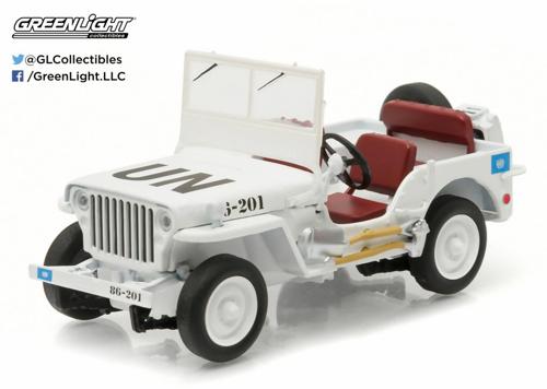 Willys Jeep MB UN Livery Scale Model 1:43 Greenlight White