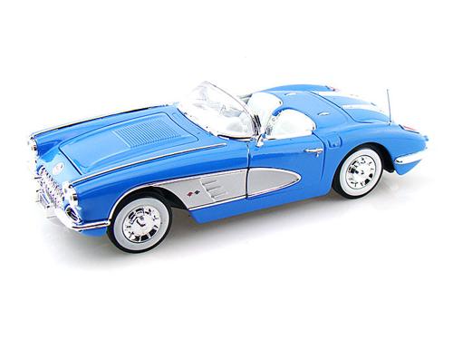 1958 Chevrolet Corvette Scale Model 1:18 Motormax Blue