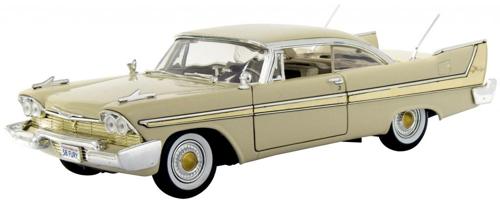 1958 Plymouth Fury Scale Model 1:18 Motormax Light Yellow