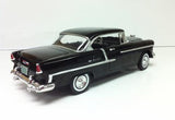 1955 Chevrolet Bel Air Hard Top Scale Model 1:18 Motormax Black