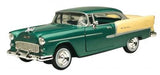 1955 Chevrolet Bel Air Scale Model 1:24 Motormax Green/White or Red/White