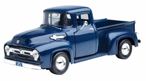 1956 Ford F-100 Pickup Scale Model 1:24 Motormax Blue or White
