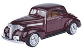 1939 Chevrolet Coupe Scale Model 1:24 Motormax Green or Burgundy