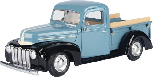 1942-47 Ford Jailbar Pickup Scale Model 1:24 Motormax Blue or Grey