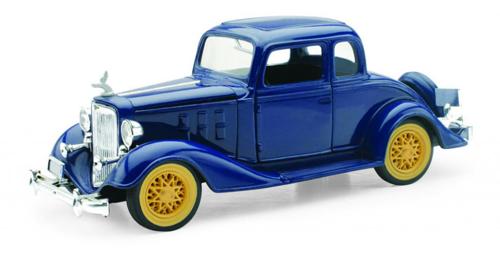 1933 Chevrolet Two Passenger 5 Window Coupe Scale Model 1:32 New Ray Blue