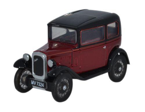 Austin Seven RN Saloon Scale Model 1:76 Oxford Maroon/Black