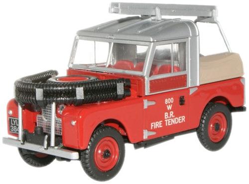 Land Rover Series 1 88 Inch Flat Back British Rail Fire 1:76 Oxford