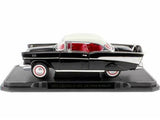 1957 Chevrolet Bel Air Hard Top Scale Model 1:18 Road Signature Black/White Roof