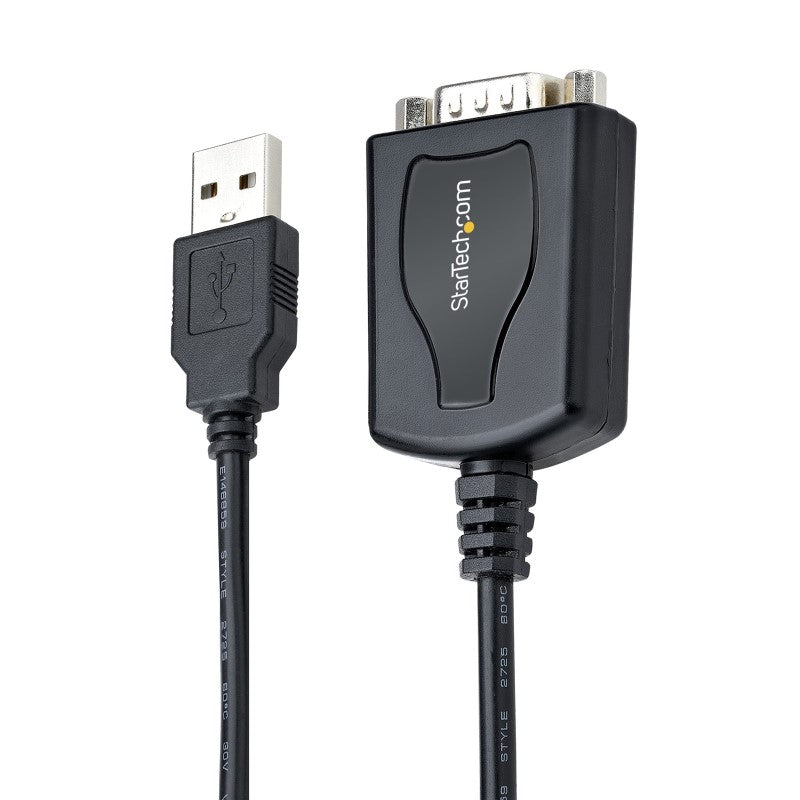 StarTech 3ft USB to Serial Adapter with DB9 connector for seamless device connectivity and high-speed data transfer.