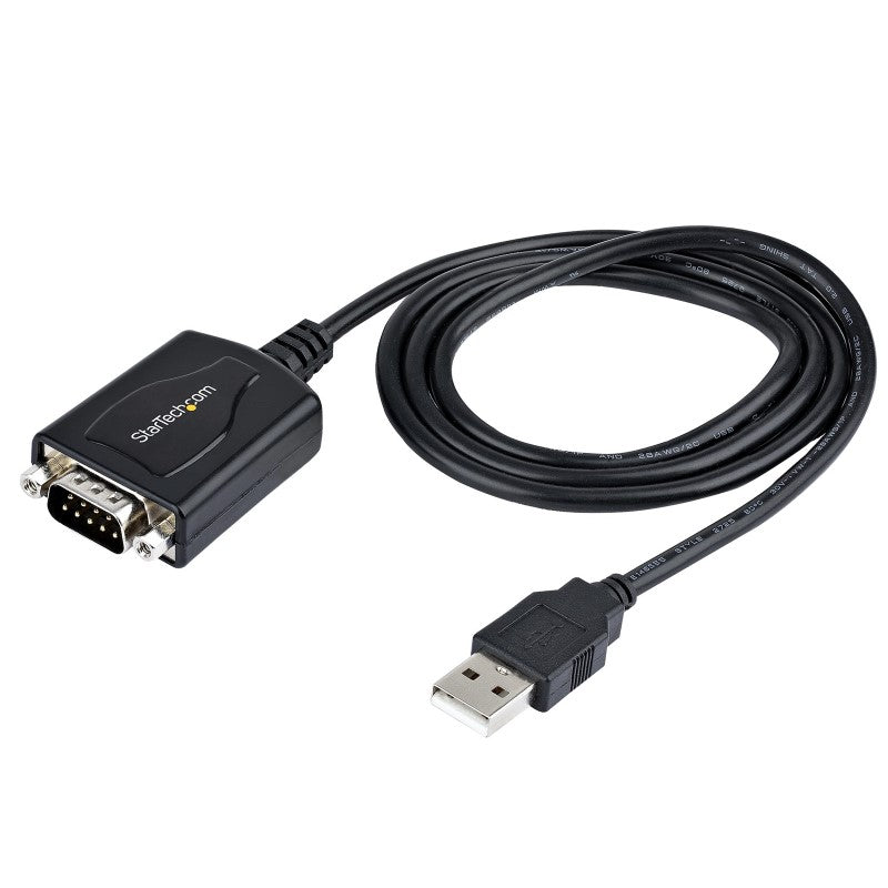 3ft USB to Serial (RS232) adapter by StarTech, featuring DB9 male connector, ideal for connecting legacy devices to modern computers.