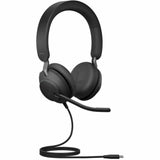 Binaural USB Type C headset with plush ear cushions, ideal for conference calls and immersive audio experiences.