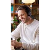 Sleek black Jabra EVOLVE2 65 FLEX headset with hybrid ANC, foldable design, and dual connectivity for professionals on-the-go.