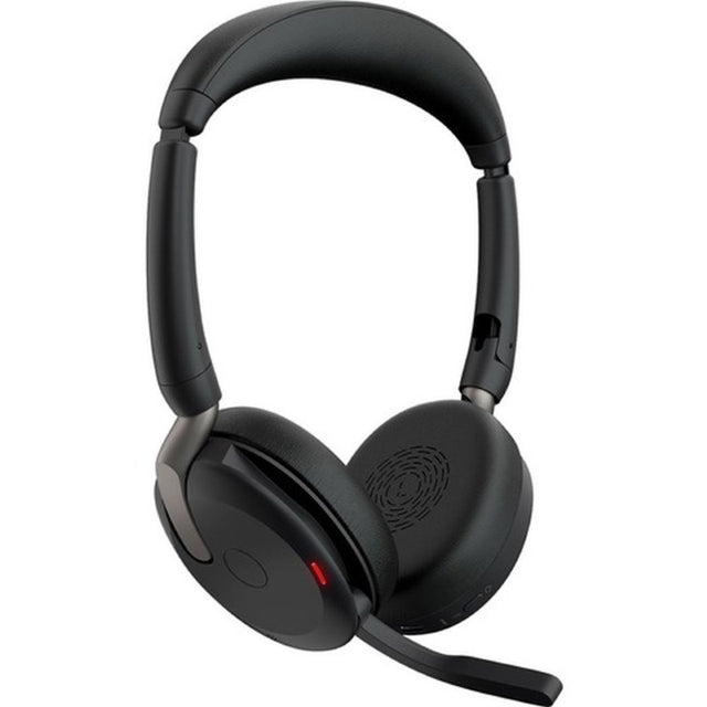 Wireless Jabra EVOLVE2 65 Flex headset with Active Noise Cancellation, foldable design, and dual connectivity for professionals.