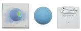 Interactive blue dog toy, Cheerble Wicked Ball SE, features automatic movement and LED lights for engaging playtime.