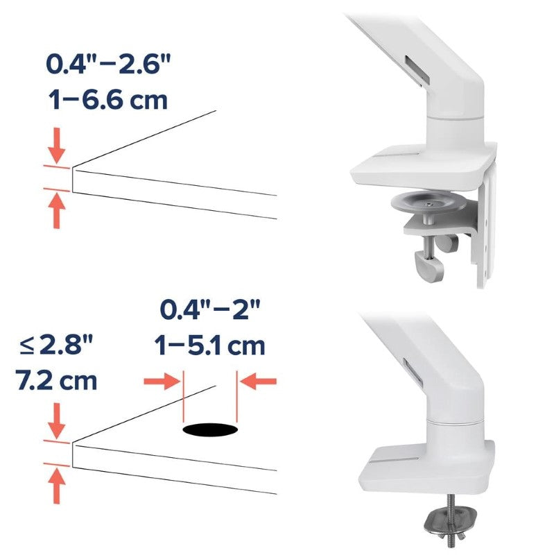 HX Desk Monitor Arm with HD Pivot - Ergotron Mounting Arm for Monitor (White)