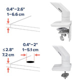 HX Desk Monitor Arm with HD Pivot - Ergotron Mounting Arm for Monitor (White)