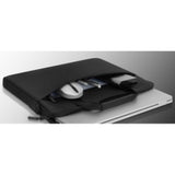 Dell EcoLoop Pro Sleeve in black, made from ocean-bound plastic, designed for 15-16" laptops with weather and scratch resistance.