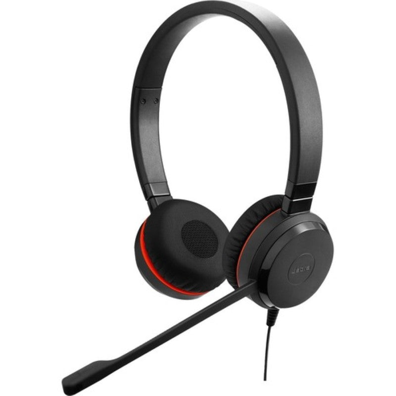 Jabra Evolve 30 II Stereo USB-C headset in black, designed for clear communication and all-day comfort during calls.