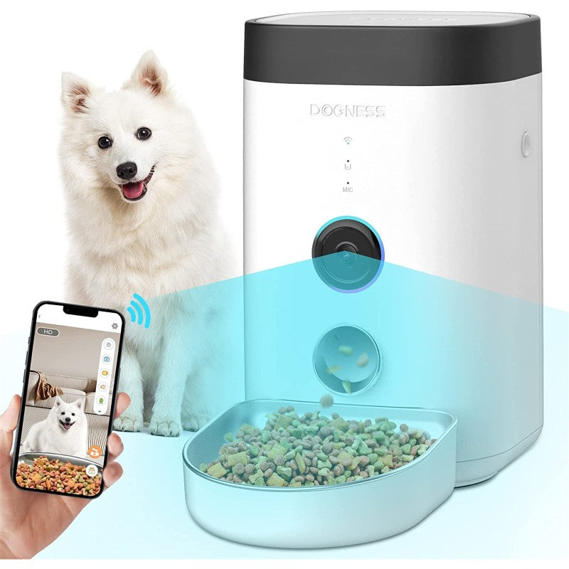 Pet Food Dispenser - DOGNESS F10 WIDE CAM FEEDER 4L (WHITE)