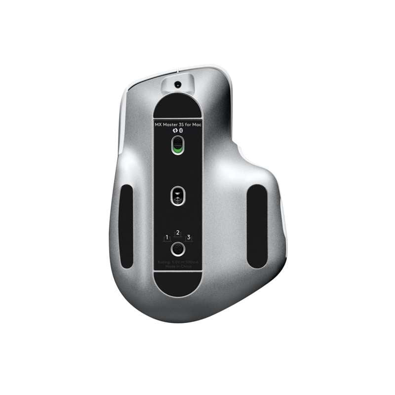 Logitech MX Master 3S for Mac in Pale Gray, ergonomic wireless mouse with 8K DPI, Bluetooth, and multi-device pairing.