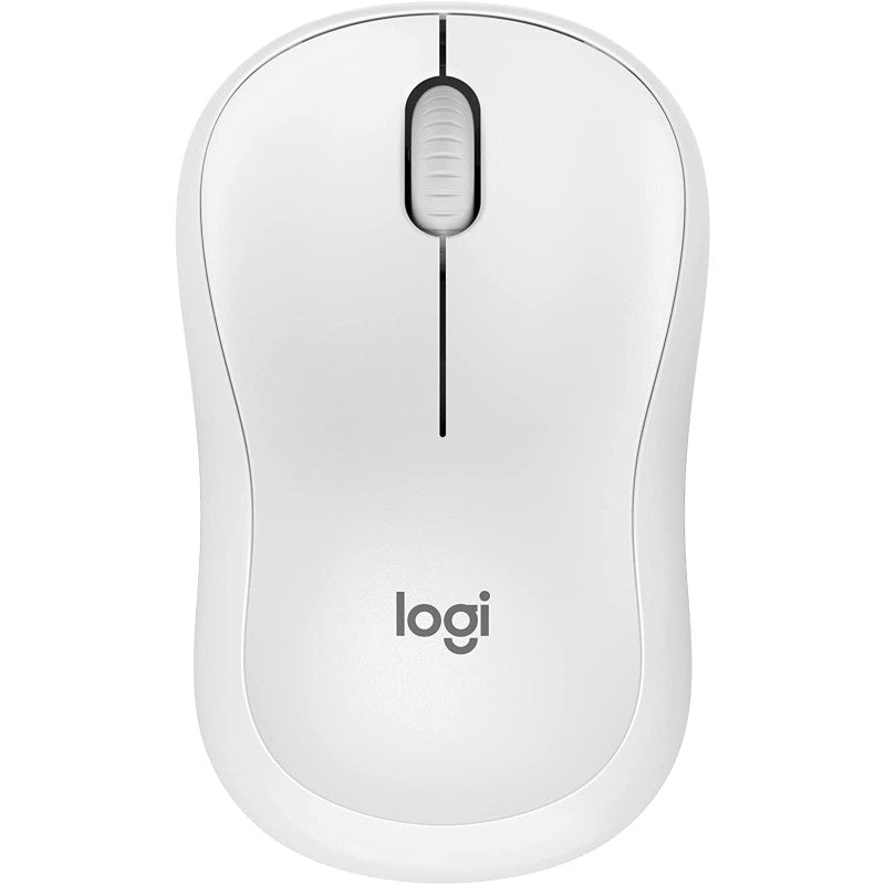 Logitech M240 Silent Bluetooth Mouse in Off White, featuring 90% quieter clicks, ergonomic design, and 18 months battery life.