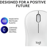 Logitech M240 Silent Bluetooth Mouse in Off White, featuring SilentTouch Tech, 4000 dpi precision, and a compact design.