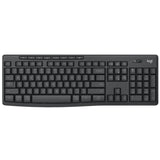 Logitech Wireless Keyboard and Mouse Combo for business, featuring spill-resistant design, 112 keys, and USB/Bluetooth connectivity.