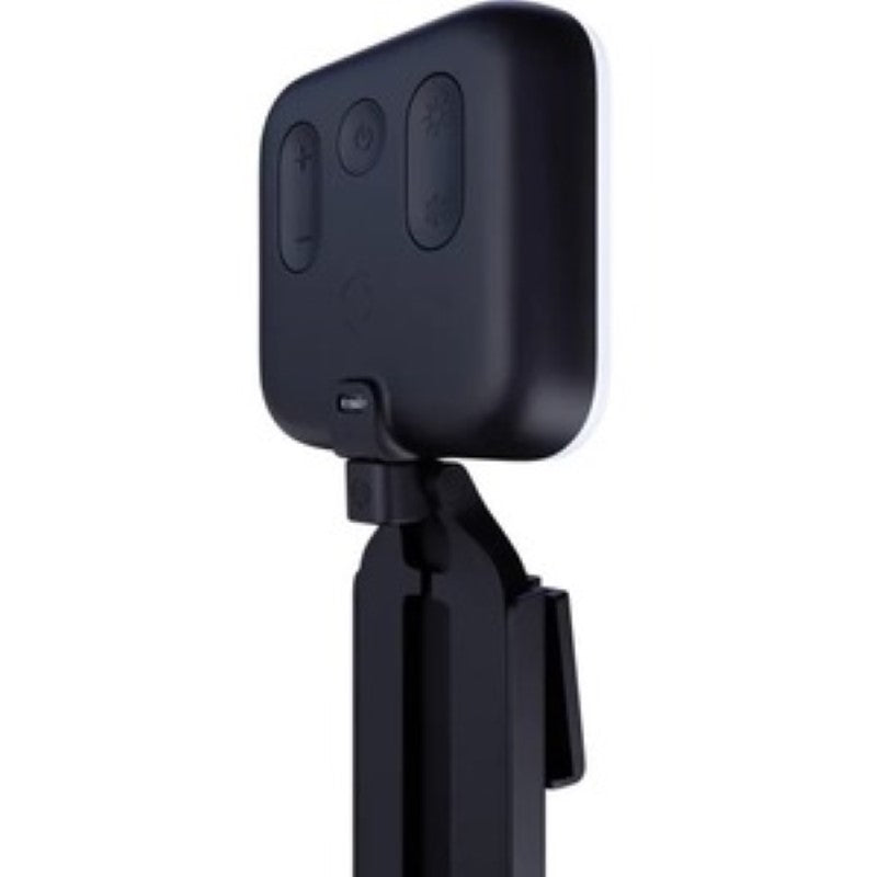 Logitech Litra Glow video light mount in black, designed for soft, flattering illumination for streaming and video production.