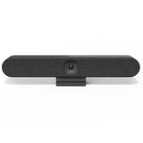 Logitech Rally Bar Huddle + TAP IP Bundle in graphite for enhanced video conferencing in small rooms, supports 6 participants.