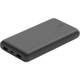 Belkin BoostCharge USB-C power bank in black, 20,000 mAh capacity, with 3 ports for charging multiple devices.