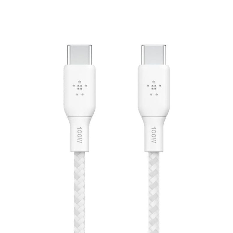 BOOSTCHARGE USBC TO USBC CABLE - Belkin 100W (White)