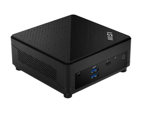 MSI Cubi 5 Barebone: Compact desktop with Intel i7, WIFI 6, Intel Iris Graphics, and Thunderbolt 4 for versatile performance.