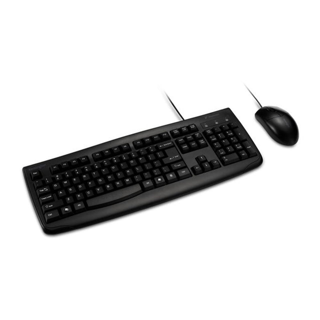 Wired desktop set featuring a washable keyboard and ambidextrous mouse, designed for hygiene and productivity in any environment.