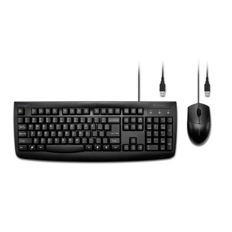 Wired keyboard and mouse set, washable and waterproof, ideal for a hygienic workspace with durable design and precise tracking.