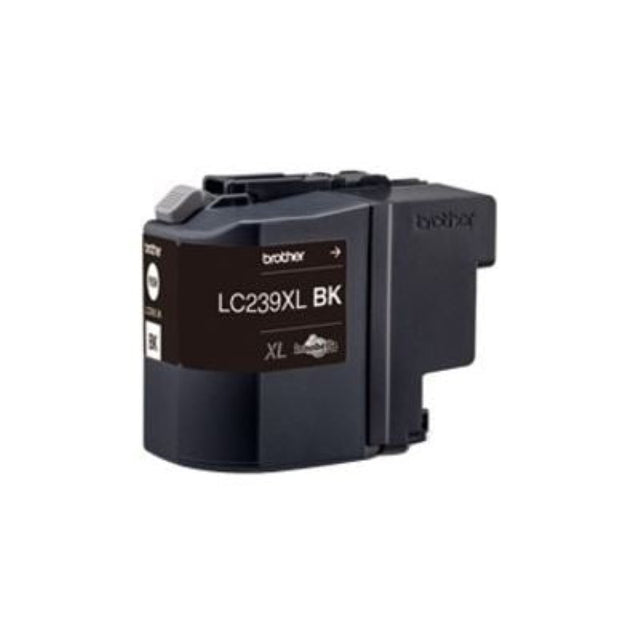 Brother LC239XLBK black ink cartridge offering 2400 pages yield, designed for seamless performance with Brother printers.