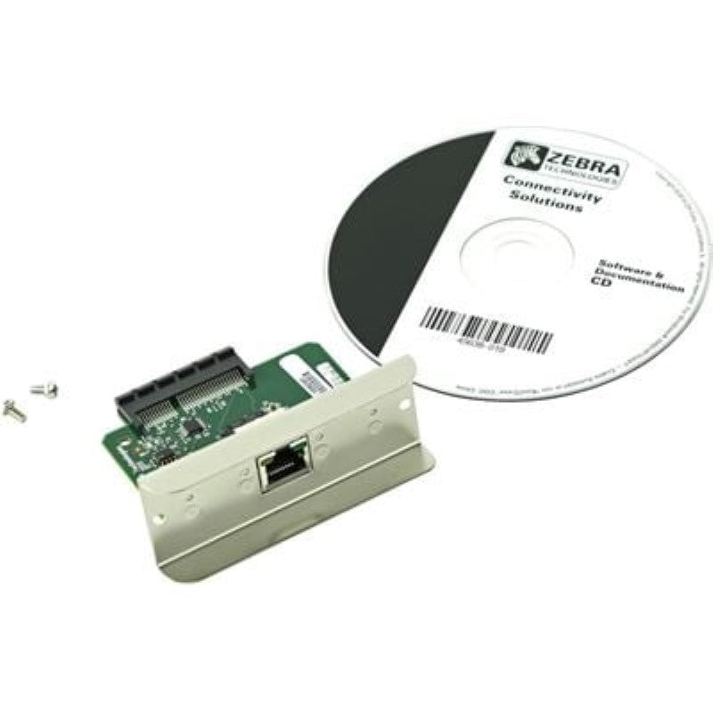 Zebra Kit Internal Printserver for ZT200 Series, featuring a 1 x RJ-45 Ethernet port for fast 100 Mbit/s network connectivity.