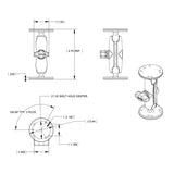 Strike Group RAM 1 BALL MOUNT WITH 2/2.5 ROUND BASES