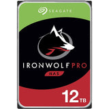 12TB Seagate IronWolf Pro internal hard drive with SATA/600 interface, designed for 24/7 performance and data reliability.