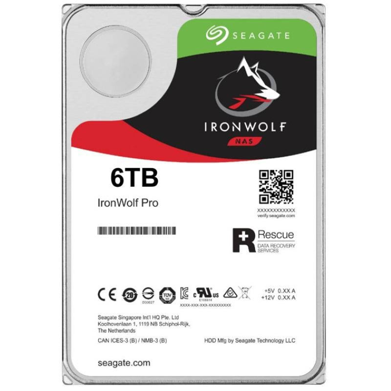 Internal Hard Drive - Seagate IronWolf ST6000NT001 SATA 3.5" 7200RPM NAS (6TB)