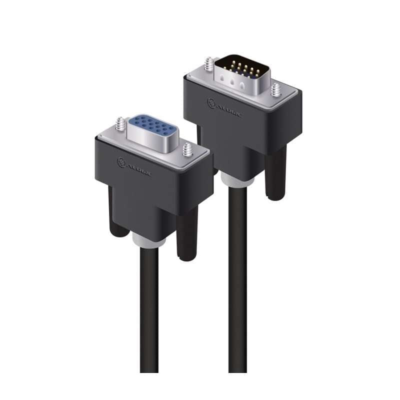 Shielded Monitor Extension Cable With Filter - Alogic VGA/SVGA Male/Female (2m)