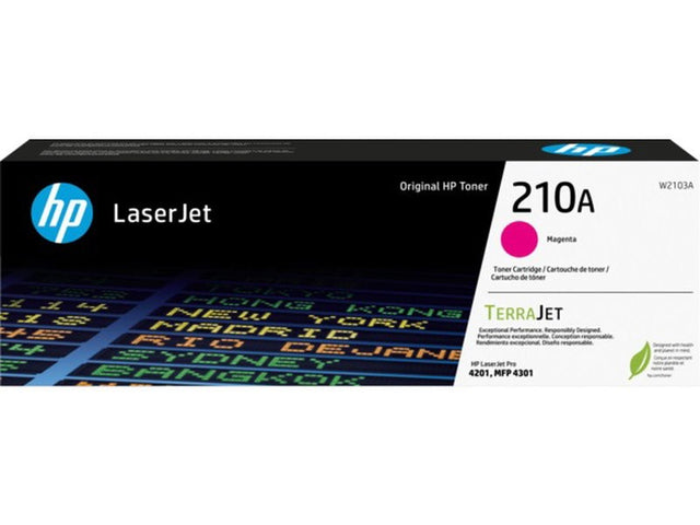 Magenta toner cartridge for HP printers, yielding 1800 pages, compatible with Color LaserJet Pro series.