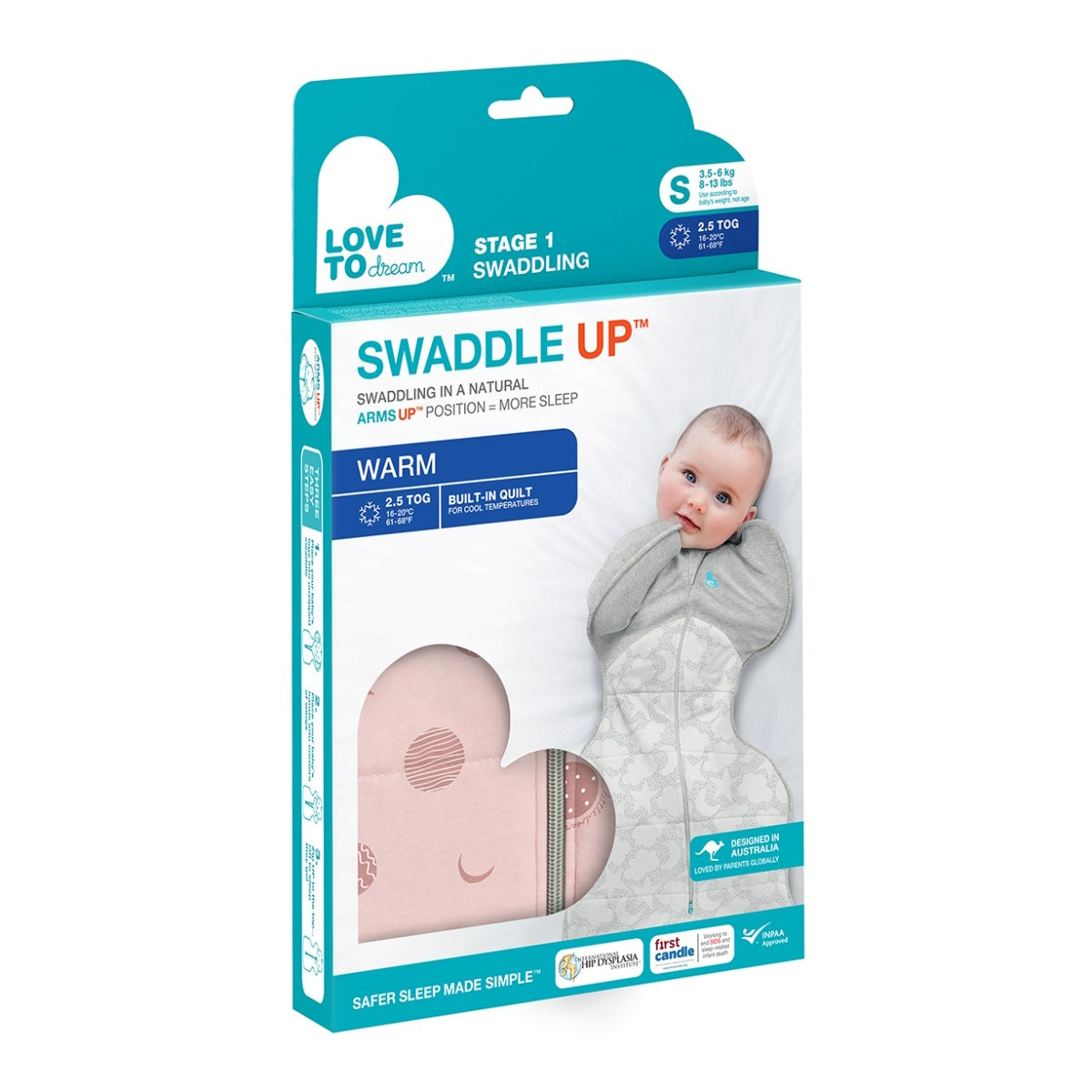 Love to Dream Swaddle Up™ Warm 2.5 TOG - Little Dreamer Dusty Pink - Small