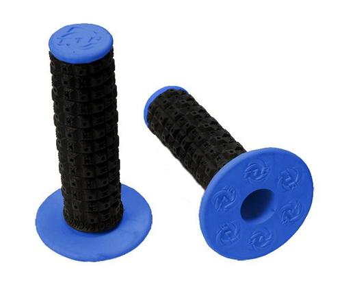 TORC1 RACING HANDLEBAR GRIPS ENDURO DUAL COMPOUND MX BLACK BLUE INCLUDES GRIP GL